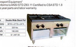 NSF 36ins Double wide stock pot range made in USA two hole