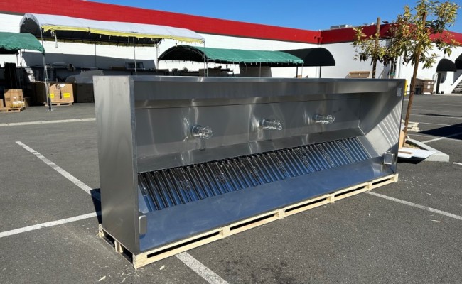 12 ft NSF Restaurant Hood And Exhaust Fan 24 HBS