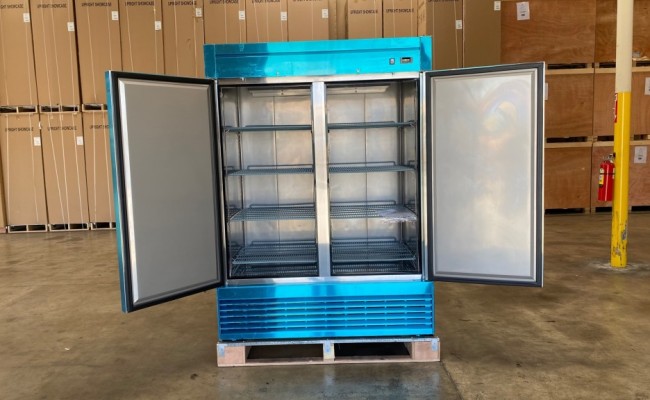 NSF 54 inch 2 Door Reach-in Commercial SS Freezer D55F