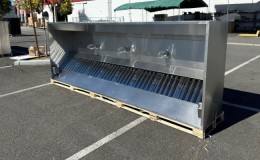 11 ft NSF Restaurant Hood And Exhaust Fan 24 HBS